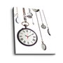 Wallity Reloj de pared decorativo de lienzo Multicolor 45 x 70 cm